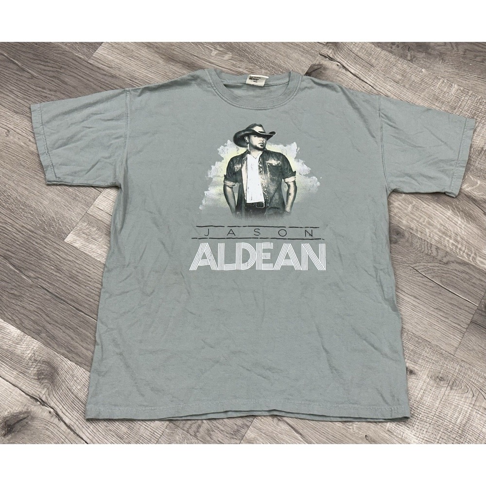 Jason Aldean Burn It Down Tour 2015 Concert Shirt Adult Large Cotton Graphic Tee